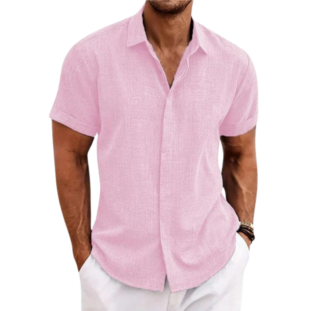 Linen Casual Men's Short Sleeve Shirt