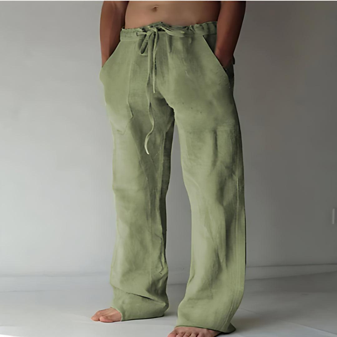 Monaco Linen Summer Holiday Pants for men