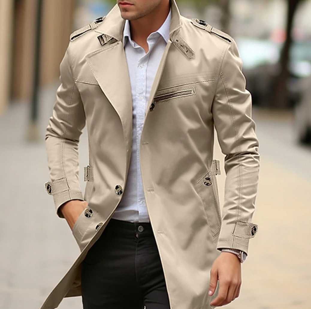 Windsor™ Classic Double-Breasted Trench Coat