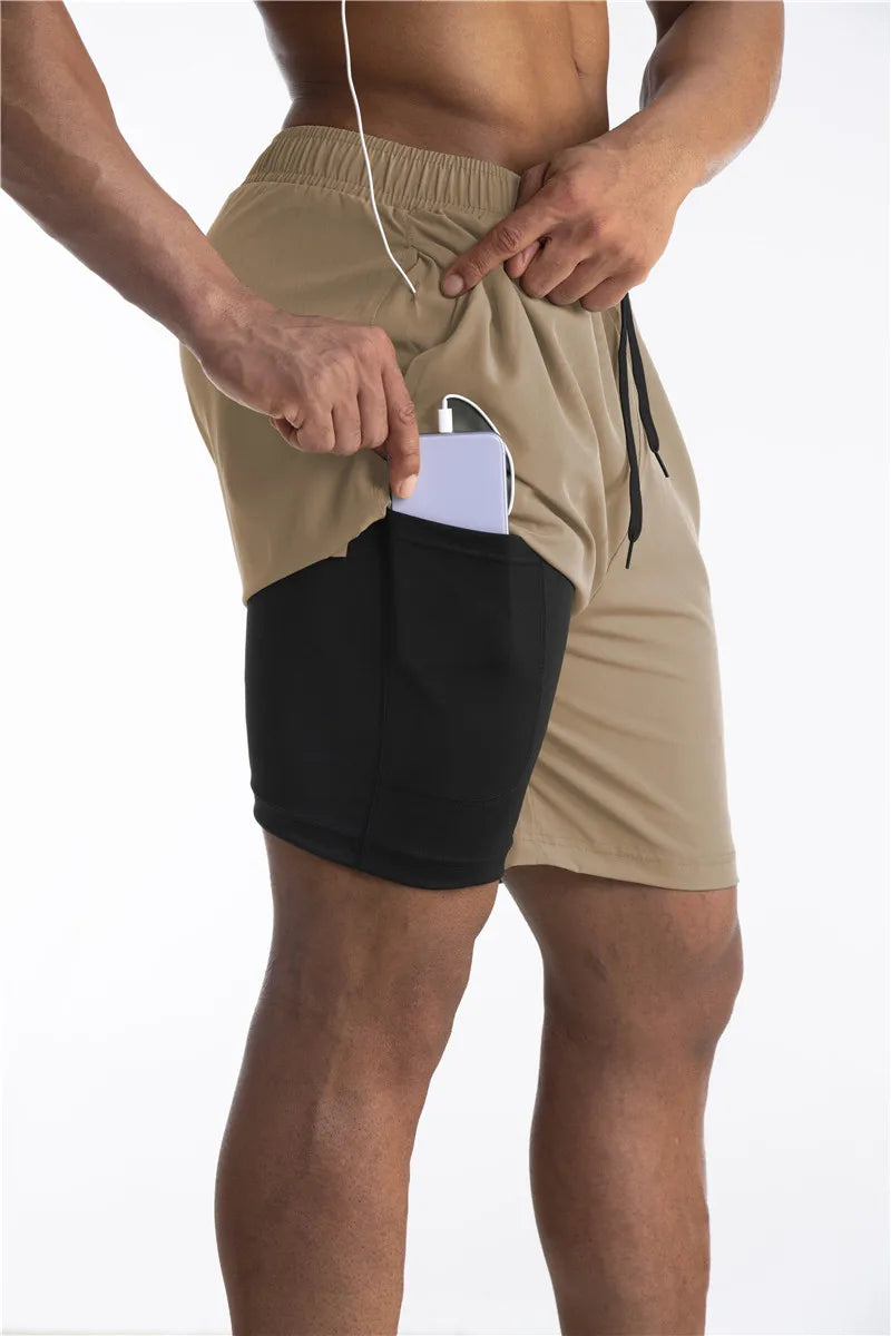 Armour Running Shorts With Liner With Pocket For Your Phone