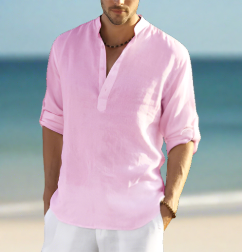 Carl - Linen Shirt with Collar