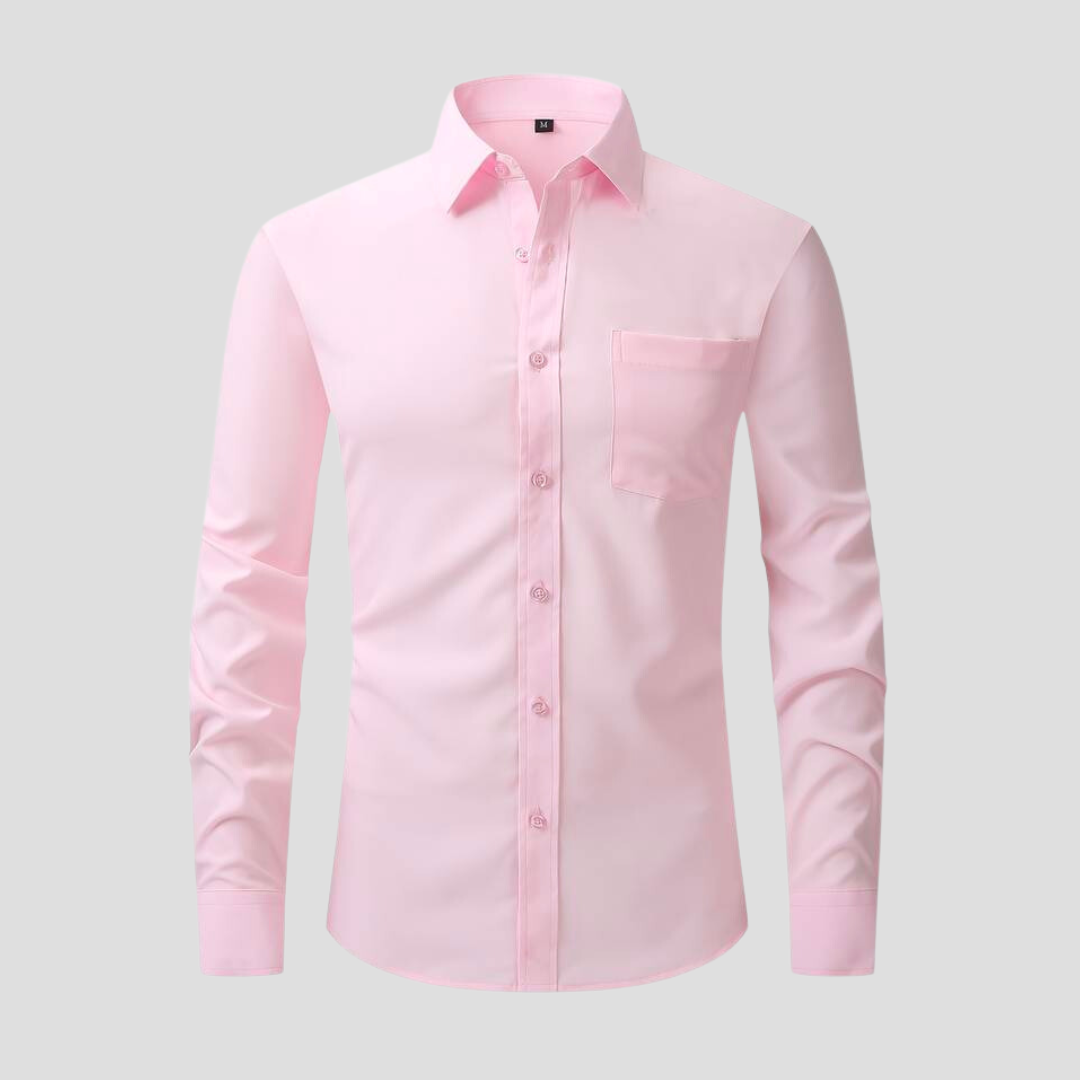 Anti-crease-ironing business shirt