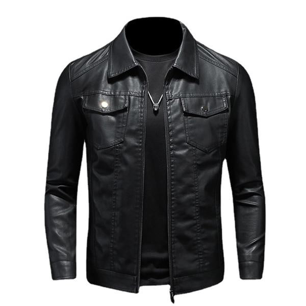 Men’s Classic Black Leather Jacket