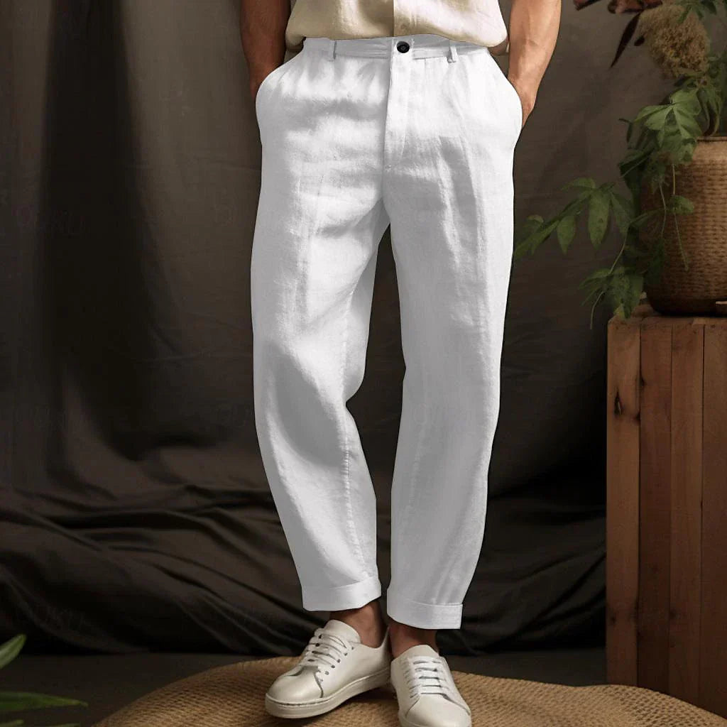 Olli - Loose Cotton-Linen Men’s Pants